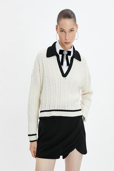 Koton Ecru-Pullover für Damen