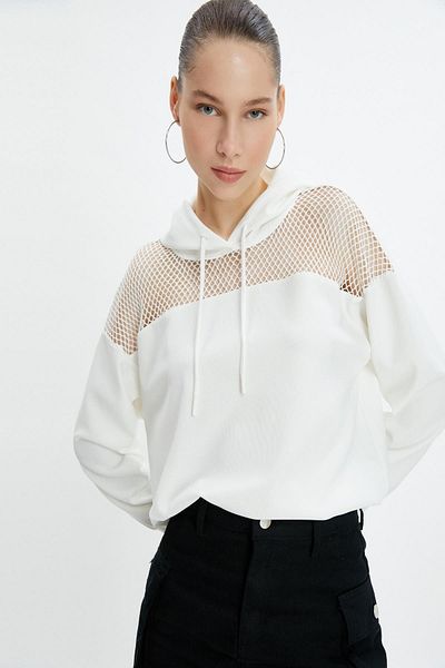 Koton Ecrufarbenes Damen-Sweatshirt