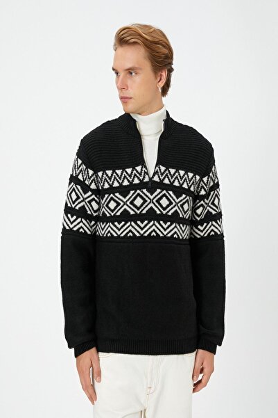 Koton Schwarzer Herrenpullover