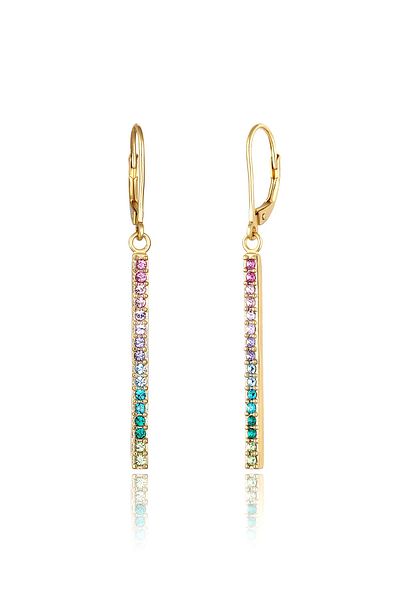 ELLI Ohrringe Geo Stab Sparkling Kristalle 925 Silber