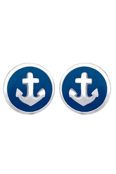 ELLI Ohrringe Anker Maritim Emaille Sailor Trend 925 Gümüş