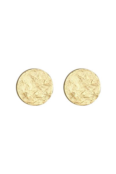 ELLI Ohrringe Stecker Plättchen Disk Rund Antik Silber 925
