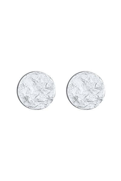 ELLI Ohrringe Stecker Plättchen Disk Rund Antik Silber 925