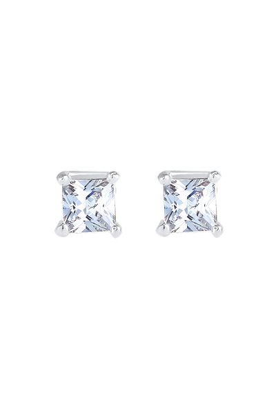 KUZZOI Ohrringe Stecker Quadratisch Zirkonia 925 Gümüş