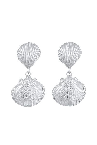 ELLI Ohrringe Ohrhänger Herz-Muschel Sommer Strand 925 Silber