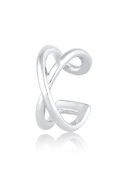ELLI Ohrringe Single Earcuff Ohrklemme X-Design 925 Silber