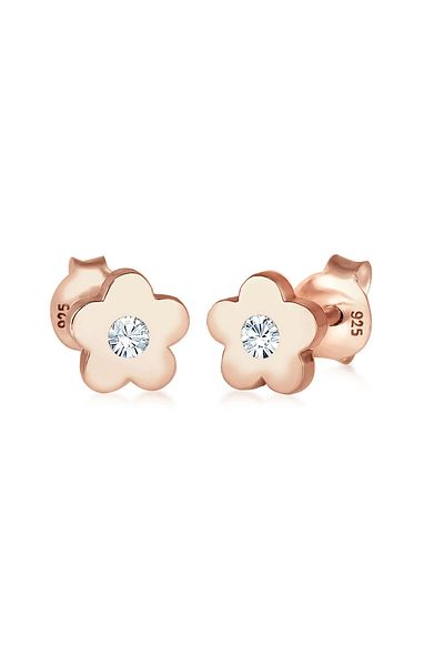 ELLI Ohrringe Kinder Blume Kristal 925 Gümüş
