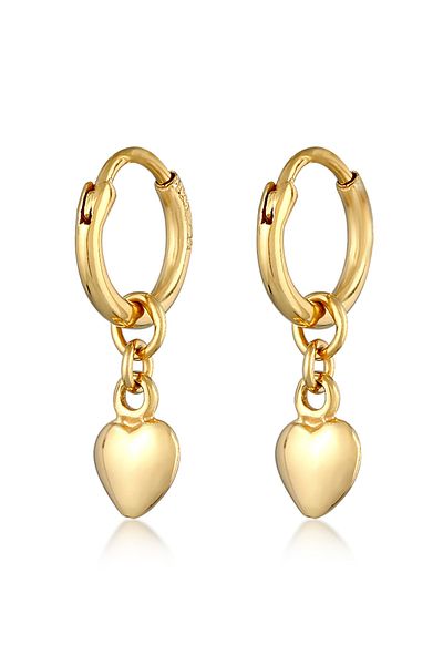 ELLI Ohrringe Creolen Herz Liebe Romantik 925 Silber