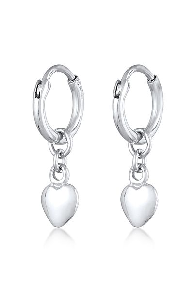 ELLI Ohrringe Creolen Herz Liebe Romantik 925 Silber