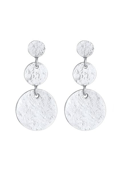 ELLI Ohrringe Ohrhänger Plättchen Vintage Antik 925 Silber