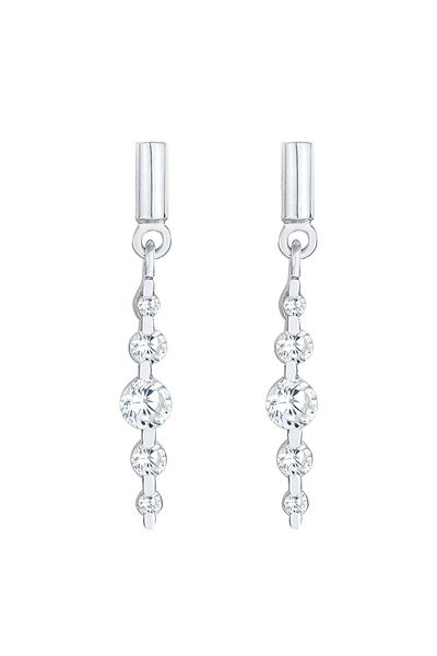 ELLI Ohrstecker aus 925er Silber mit klassischem Zirkonia-Glamour-Ohrring