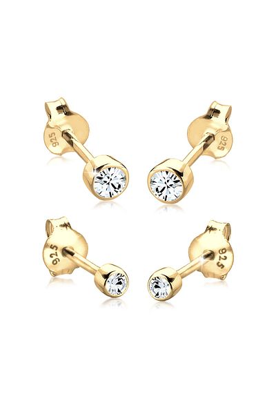 ELLI Ohrringe Basic Set Kristalle Filigran 925 Gümüş