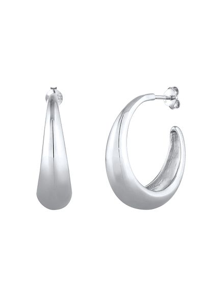 ELLI Ohrringe Creolen Askı Chunky Hoops Basic Cool 925 Gümüş