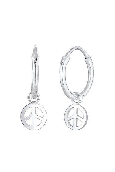 ELLI Ohrringe Creolen Peace Boho Symbol 925 Silber