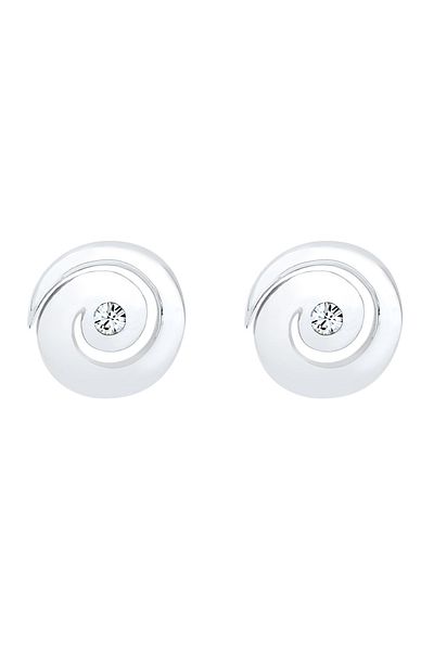 ELLI Ohrringe Spirale Kristalle Funkelnd 925 Silber