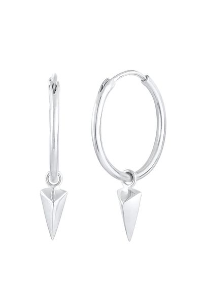 ELLI Ohrringe Hänger Creole Dreieck Geo Design 925 Silber