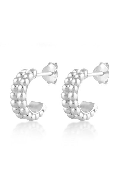 ELLI Ohrringe Mini Creolen Stecker Kugel Look 925 Silber