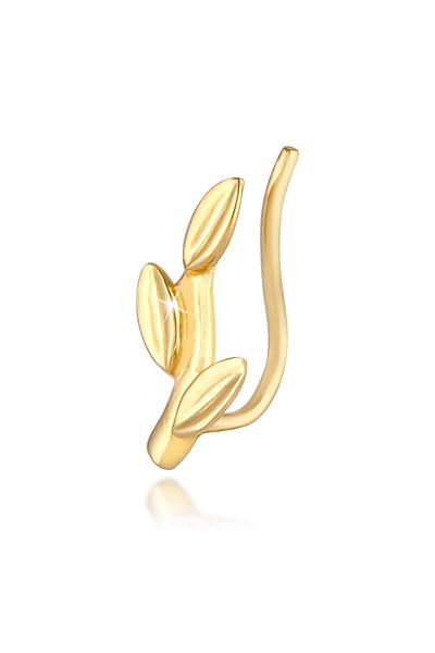 ELLI Ohrringe Single Ear Climber Blatt Leaf Look 925 Silber