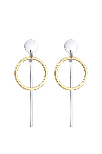 ELLI Ohrringe Hänger Geo Kreis Basic Minimal Cool 925 Silber