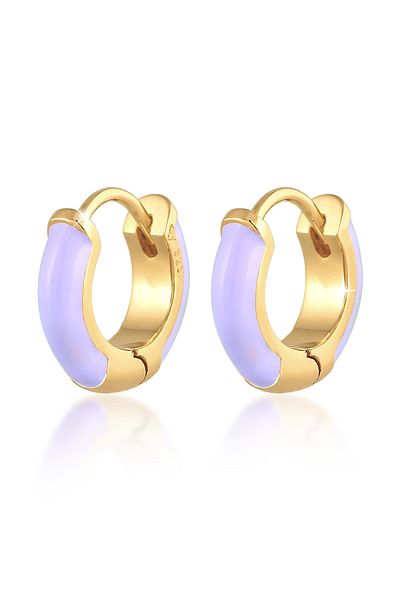 ELLI Ohrringe Creolen Askı Emaille Modern 925 Gümüş