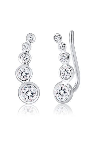 ELLI Ohrringe Earuff Earclimber Kristalle 925 Gümüş