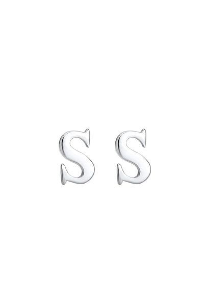 ELLI Ohrringe Stecker Buchstabe S Initialen Minimal 925 Silber