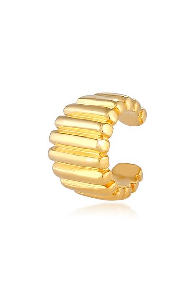 ELLI Ohrringe Earcuff Ohrklemme Single Relief Gerillt 925 Silber