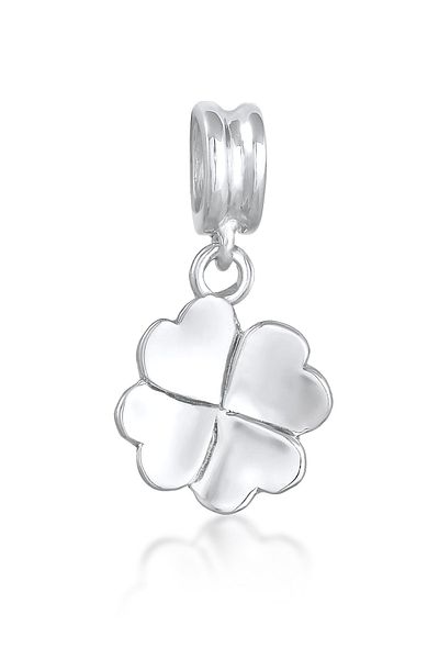 Nenalina Charm Bead Anhänger Kleeblatt Glück 925 Silber