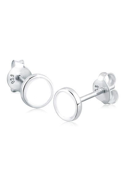 ELLI Ohrringe Basic Geo Kreis Emaille 925 Sterling Silber