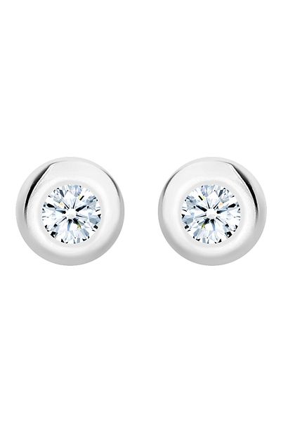 ELLI Ohrringe Basic Diamant (0,06 ct.) 925 Silber Geschenkidee