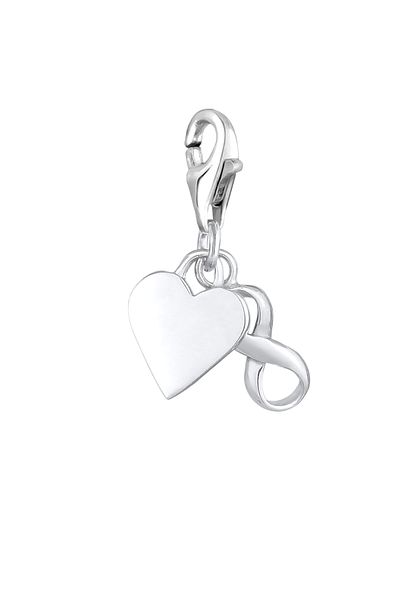Nenalina Charm Herz Sonsuzluk Sembolü Anhänger Basic 925er Silber