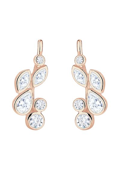ELLI Ohrringe Earcuff Tropfen Zirkonia 925 Silber