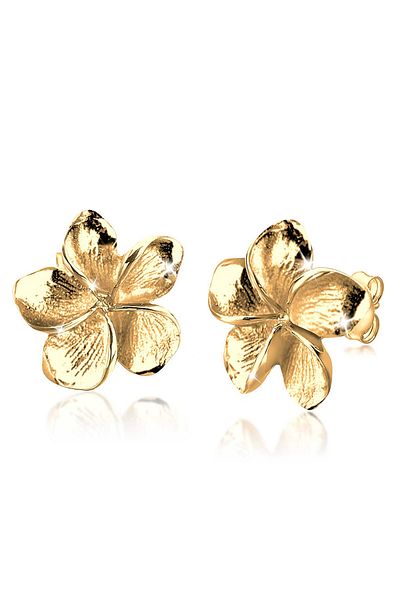 ELLI Ohrringe Frangipani Blüte Blume Blüte 925 Silber