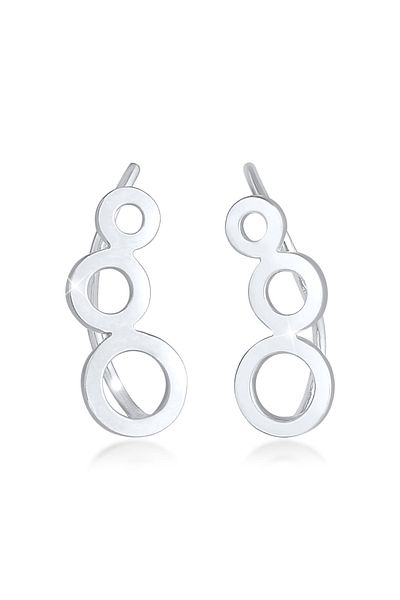 ELLI Ohrringe Ear Climber Rund Kreis Look 925 Silber