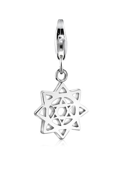 Nenalina Charm Anhänger Herzchakra Symbol Yoga 925 Silber