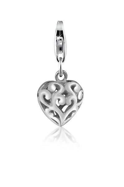 Nenalina Charm Herz Ornament Anhänger Love 925 Sterling Silber