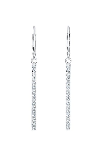 ELLI Ohrringe Geo Stab Sparkling Kristal 925 Gümüş