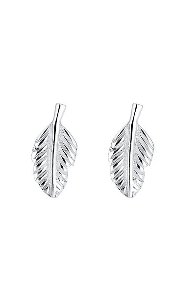 ELLI Ohrringe Feder Boho Hippie Leichtigkeit Silber vergoldet