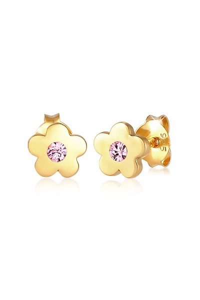 ELLI Ohrringe Kinder Blume Kristal 925 Gümüş