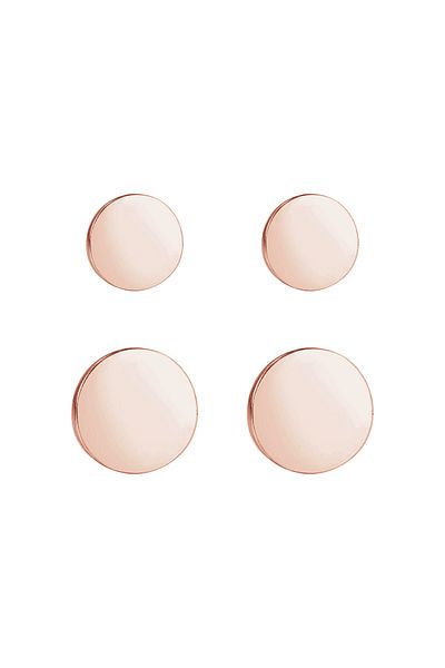 ELLI Ohrringe Disk Plättchen Kreis Basic 2'li Set 925 Gümüş