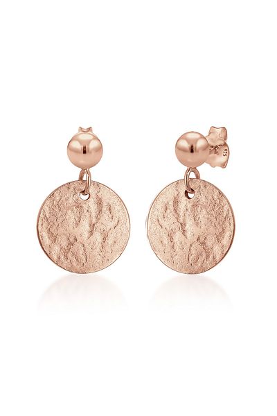 ELLI Ohrringe Ohrhänger Plättchen Vintage Antik 925 Silber