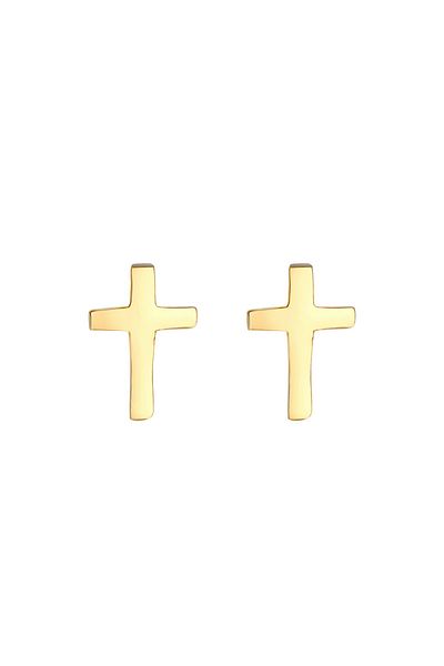 ELLI Ohrringe Kinder Kreuz Din Glaube 925 Ayar Gümüş