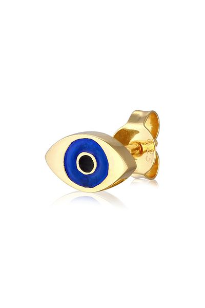 ELLI Ohrringe Single Ohrstecker Evil Eye Symbol Emaille 925 Silber