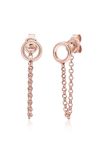 ELLI Ohrringe Basic Trend Stecker Kreis Geo Kette 925 Silber