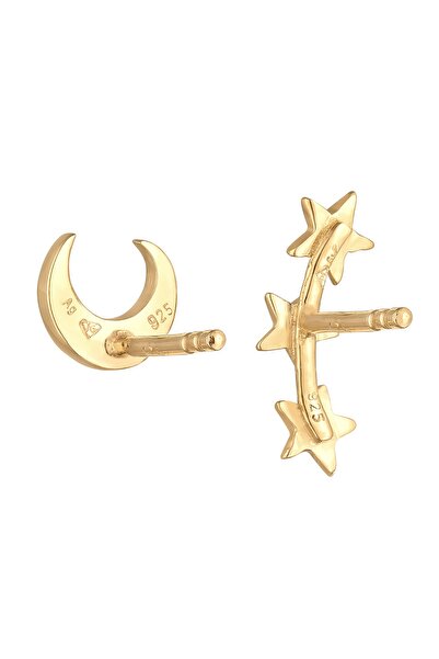 ELLI Ohrringe Mond Halbmond Stern Mixmatch 925 Silber