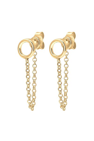ELLI Ohrringe Basic Trend Stecker Kreis Geo Kette 925 Silber
