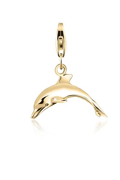 Nenalina Charm Anhänger Delfin Maritim Kettenanhänger 925 Silber