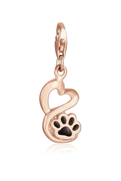 Nenalina Charm Anhänger Herz Pfote Hund Tierliebe 925 Silber
