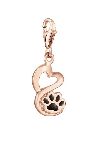 Nenalina Charm Anhänger Herz Pfote Hund Tierliebe 925 Silber