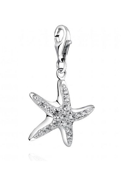Nenalina Charm Seestern-Anhänger Zirkonia Kristalle 925er Silber